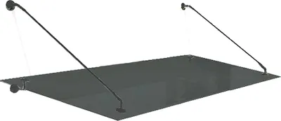 Produktbild von Glaszentrum Hagen 120x90 cm Glasvordach Grau RAL7016-STB