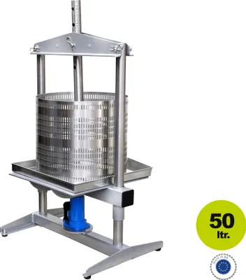 Produktbild von Edelstahl Obstpresse manuell hydraulisch 50 L Saftpresse Honigpresse EU