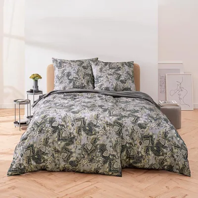 Produktbild von Estella Mako-Satin Bettwäsche Tiberio silber 155x220 cm + 80x80 cm