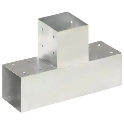 Produktbild von vidaXL Pfostenverbinder 4 Stk. T-Form Verzinktes Metall 91 x 91 mm