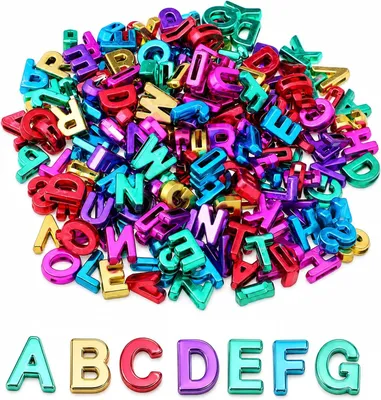 Imagen del producto de Cuentas con letras, 200 unidades, alfabeto A-Z, colores variados, para la creación de joyería