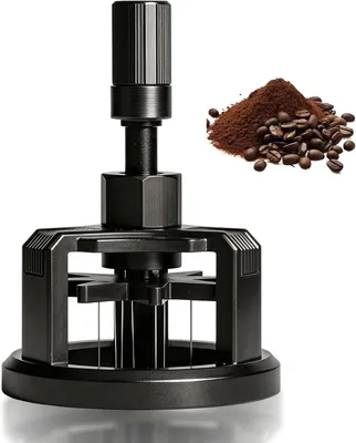 Productafbeelding van Espresso Naald - Koffieverdeler - Gelijkmatige Verdeling - Instelbare Naaldhoogte - 58 mm - Zwart