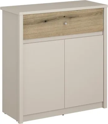 Zdjęcie produktu dla Kondela Komoda dwudrzwiowa z szufladą Karos 2D1S - kaszmir / dąb evoke