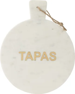 Produktbild von J-Line Käsebrett Rund Tapas Marmor Weiss