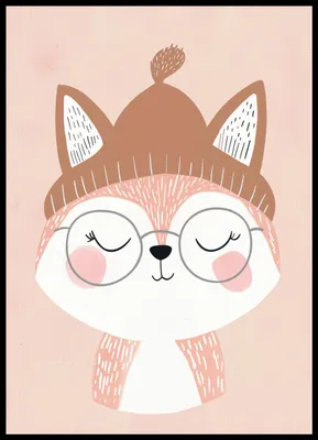 Immagine prodotto di Poster 50x70 cm Motivi per bambini, bambine per la camera - Volpe