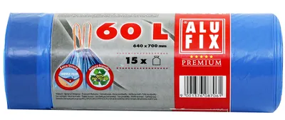 Produktbild von Alufix Müllsäcke 60L mit Band, 15 Stück; MSZ60UNI