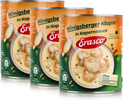 Produktbild von Erasco Königsberger Klopse Kapernsauce 800g Fertigessen (3er Pack)