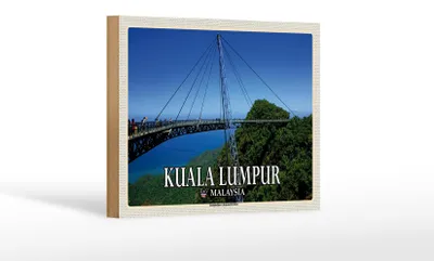 Produktbild von Holzschild Reise 18x12 cm Kuala Lumpur Malaysia Langindkavi