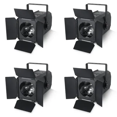 Produktbild von COB LED PAR Scheinwerfer - 200W DMX512 Bühnenlicht für DJ - Bi-Color Weiß - 10–60° Zoom - 8 Kanäle, Auto & Sound - EU-Stecker 4er Set