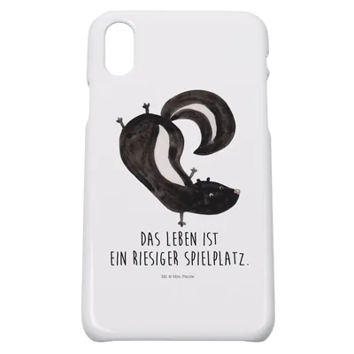 Produktbild von Mr. & Mrs. Panda Iphone 10 Handyhülle Stinktier Handstand - Weiß - Geschenk, Wildtier, Cover, Stinker, Spielplatz, Handy, Raubtier, Hülle, X, Skunk