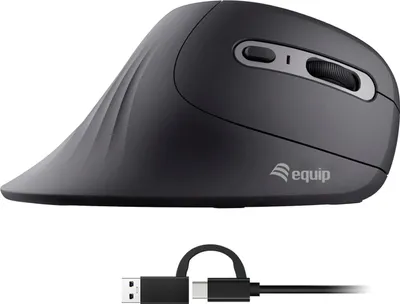 Immagine prodotto di Equip MOUSE ERGONOMICO VERTICALE EQUIP 245119 con cavo USB-C+A