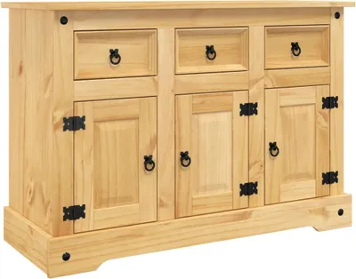 Imagen del producto de Aparador "Corona" marrón 112x44x78 cm madera maciza de pino mexicano