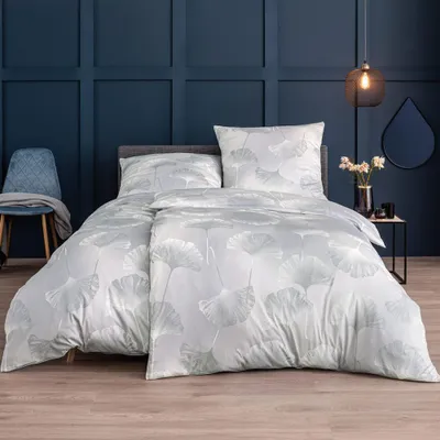 Produktbild von Estella Atelier Mako-Interlock-Jersey ISABELLA Kissenbezug einzeln Farbe platin Größe 40x80 cm