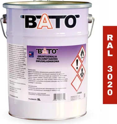 Produktbild von Zweikomponentige Polyurethan-Grundierung Rot Ral 3020 A 5 L (4,5 L Farbe  + 0,5 L Härter)