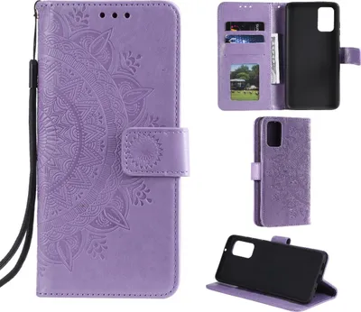 Obrázek produktu pro Pouzdro pro Samsung Galaxy S20 Mobile Phone Case Flip Case Ochranný kryt Mandala Purple