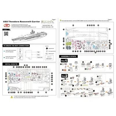 Zdjęcie produktu dla Puzzle METAL EARTH 3D lotniskowiec USS Theodore Roosevelt CVN-71 (ICONX)