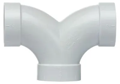Doppelabzweig für Zentralstaubsauger, 2 Zoll (50,8 mm), PVC