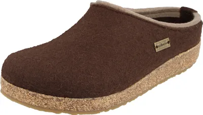 Produktbild von Haflinger Damen Herren Hausschuhe Pantoffeln Filz Grizzly Kris 711056, Größe:39 EU, Farbe:Braun