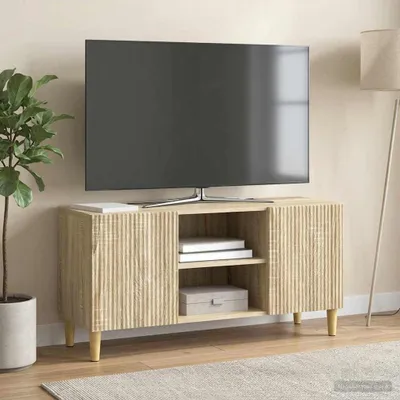 Zdjęcie produktu dla Szafka pod telewizor vidaXL z drewna dębowego Sonoma, 102 x 34,5 x 50 cm, materiał drewnopochodny