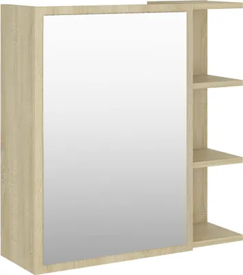 Obrázek produktu pro vidaXL Koupelnová zrcadlová skříňka Sonoma dub 62,5x20,5x64 cm výrobek ze dřeva