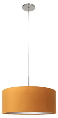 Produktbild von Steinhauer Pendelleuchte Sparkled Light 1-flammig Gebürsteter Stahl / Samtgold 50x50cm
