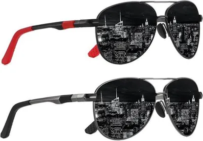 Produktbild von Polarisierte Sonnenbrille – Pilotenmodell – Für Outdoor-Aktivitäten – UV400-Schutz – Sehr leicht – Metall