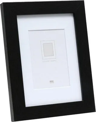 Image de Cadre en bois noir 40 x 50 cm avec passe-partout