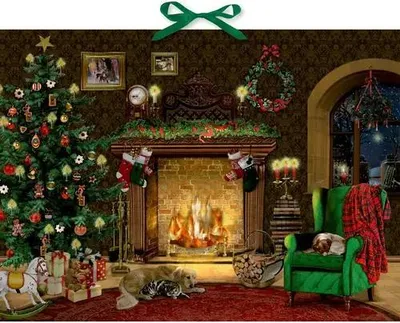 Produktbild von Kaminzimmer, Wand-Adventskalender (Behr)