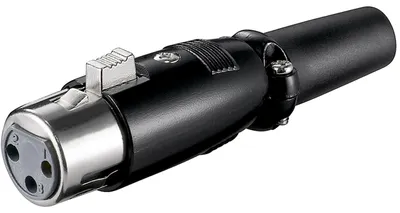 Productafbeelding van Goobay microfoonaansluiting XLR, 3-polig, met schroefdraadverbinding voor kabelbevestiging