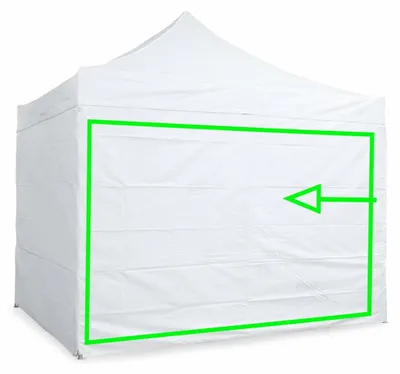 Produktbild von Seitenwand 4 m für Faltpavillons ALU 4x4 / 4x6 / 4x8 m – PVC 450 g/m², wasserdicht - Weiß