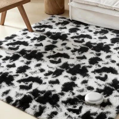 Produktbild von Flauschiger, hochfloriger Teppich, waschbar und rutschfest, für Wohnzimmer und Kinderzimmer