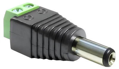 Produktbild von Delock Adapter DC 2.1 x 5.5 mm male > Terminal Block - Netzteil - 2-polige Klemmleiste (M) zu Gleichstromstecker 2,1 mm (M)