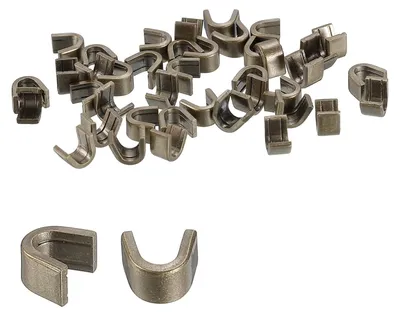 100 Reißverschluss-Schieberhalter #8 U-Form, Bronze-Ton