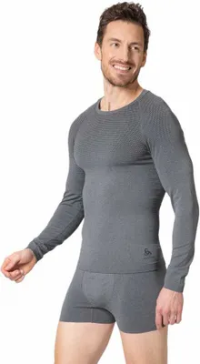 Immagine prodotto di Performance Light Base Layer Long Sleeve Shirt, Uomo - Odlo, colore:15700 grey melange, taglia:S