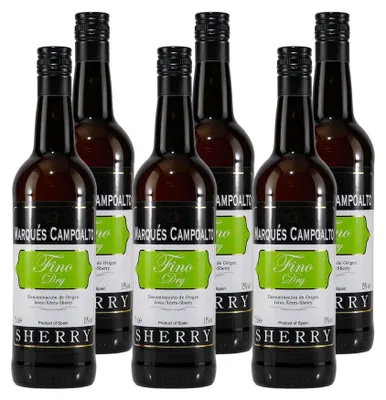 Produktbild von Marqués Campoalto Sherry Fino Dry (6 x 0,75L)