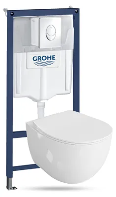 Produktbild von LAVITA WC-Set MONDO GROHE Solido spülrandlos Silber rund