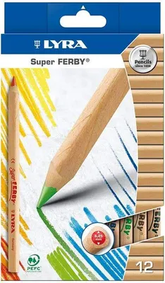 Produktbild von Lyra Buntstifte Set - Super Ferby 12 Farben extra dick