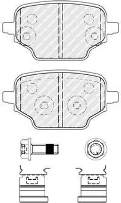 Produktbild von FERODO Bremsbeläge Satz Hinten für CITROËN BERLINGO Kasten (B9) FDB5378