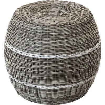 Produktbild von Hocker Fußhocker LAOS Rattan beige Ø46x40cm
