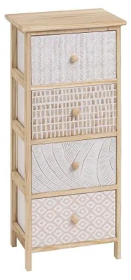 Produktbild von Schrank mit 4 Schubladen aus MDF Holz in Natur