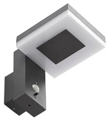 Immagine prodotto di V-TAC VT-1147 Lampada LED da parete rettangolare 5.5W con Pannello Solare e Sensore movimento Corpo Nero 3000K IP54 - 10402