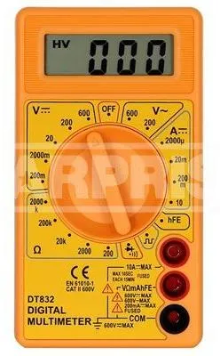 Immagine prodotto di Multimetro digitale 600Vdc 600Vac 10Adc DT832