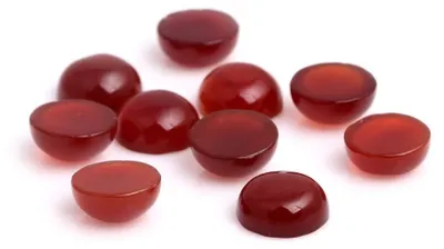 Productafbeelding van Rode Agaat Cabochon Kralen 8mm voor Sieraden Maken (Geen Gaten)