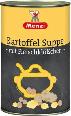 Produktbild von Menzi Kartoffel Suppe 4200 G  mit Fleischklößchen Tafelfertig Glutenfrei Palmölfrei