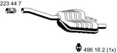Produktbild von ERNST 341134 Endschalldämpfer für FORD FOCUS (DAW, DBW) Auspuff