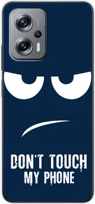 Produktbild von König Design Hülle kompatibel mit Xiaomi Redmi K50i Kunststoff Soft Handyhülle - Handy Case Dont Touch My Phone Blau