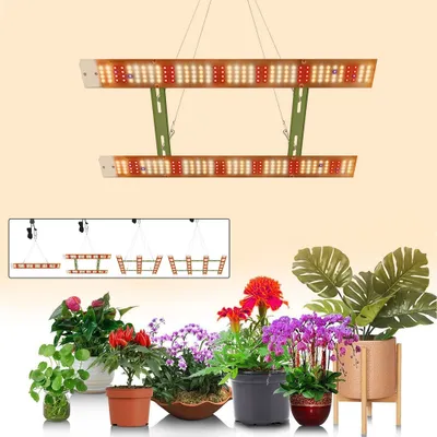 Produktbild von 80W 312LEDs plnospektrální LED lampa pro rostliny, 6500lm ultra-jasná panelová růstová lampa pro pokojové rostliny, světelný pásek rostlinného světla pro sazenice rostlin