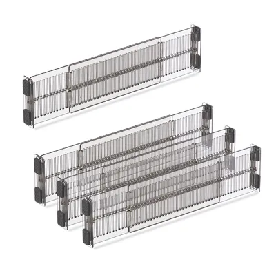 Ladeverdelers 16-tlg. Set, 8 Organizer, transparent, 8x27x1 cm