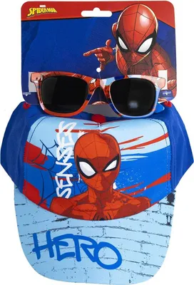 Produktbild von Spiderman Sonnenbrille und Baseballkappe Set