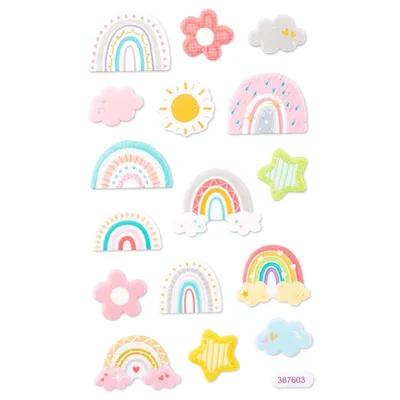 Image de Autocollants en mousse arc-en-ciel phosphorescents